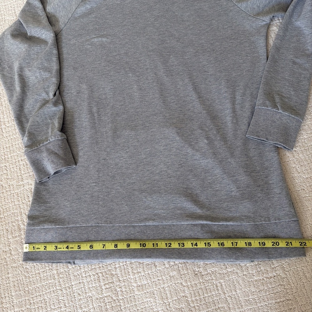 Gymshark Heather Gray Hoodie Men's Size L OG 2018 Long Style Athletic Workout - Picture 6 of 9